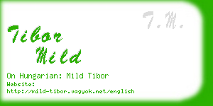 tibor mild business card